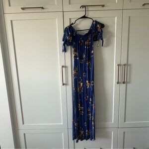 Patrons of Peace Blue Floral Maxi Dress